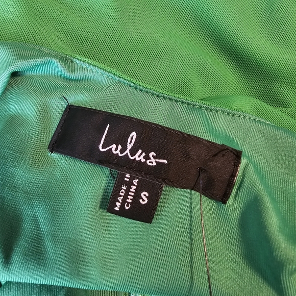 Lulus Karise Green Mesh Ruched Backless Maxi Dress, Size Small - Picture 11 of 11